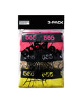 Sp5der Assorted 3 Pack Boxers (Pink, Camo, Yellow)